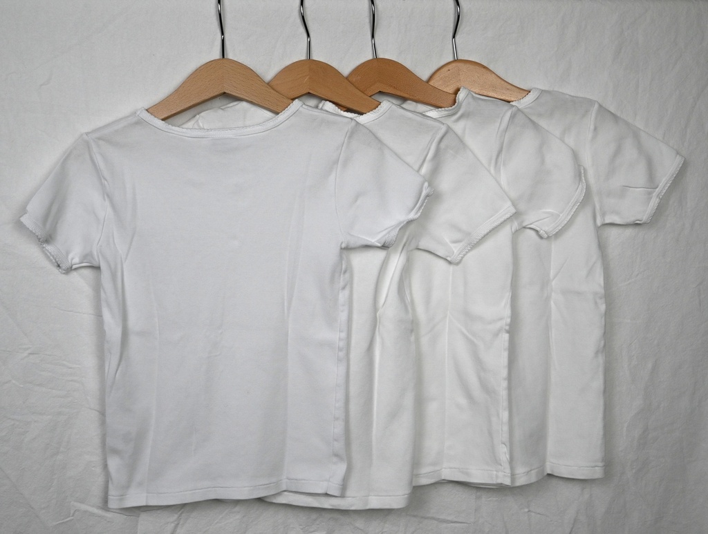 Set van 4 witte onderhemdjes, Petit Bateau, 8 jaar - Extra 1