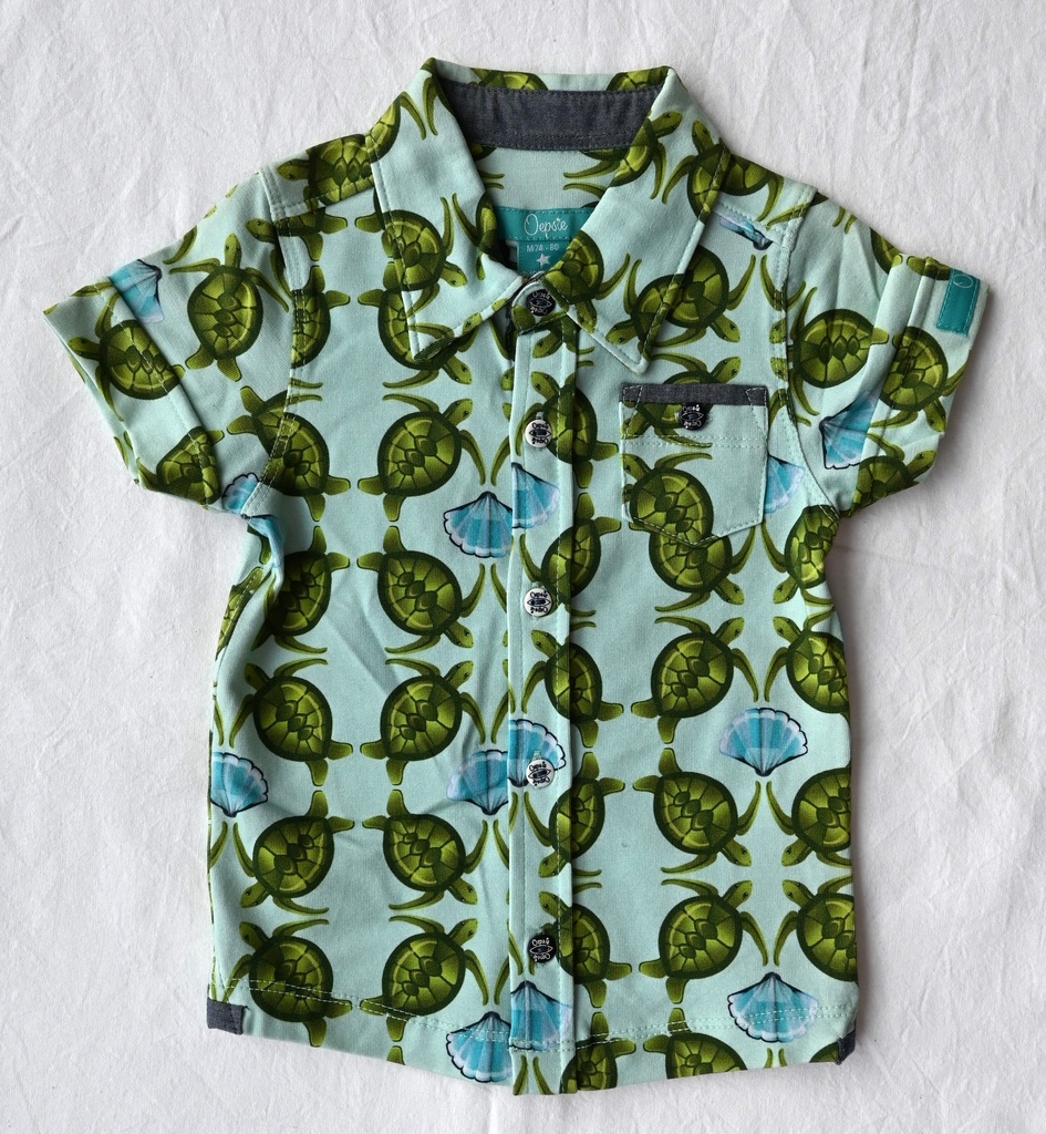 Hemdje in T-shirtstof, Oepsie, 9/12 maanden