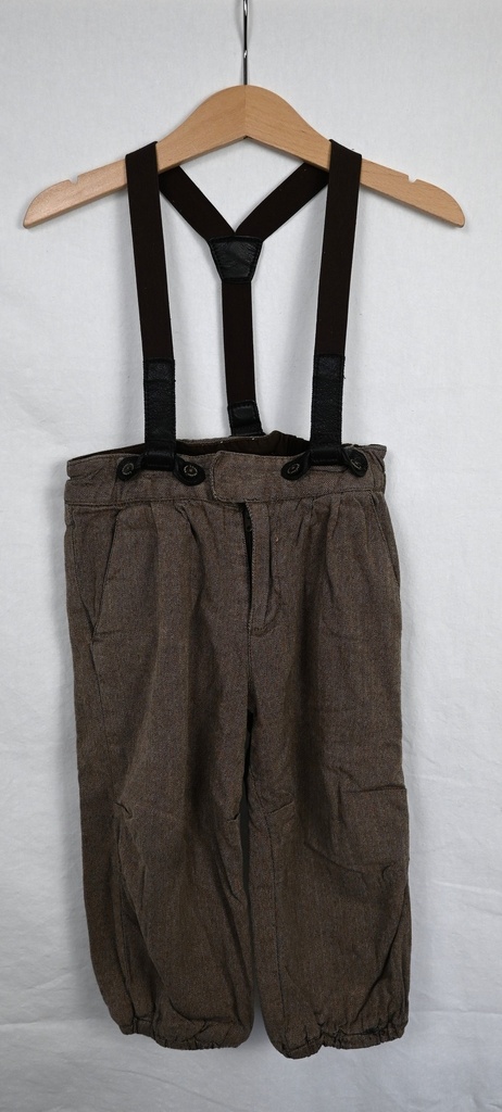 [KVB095] Broek met bretellen, H&M, 12/18 maanden