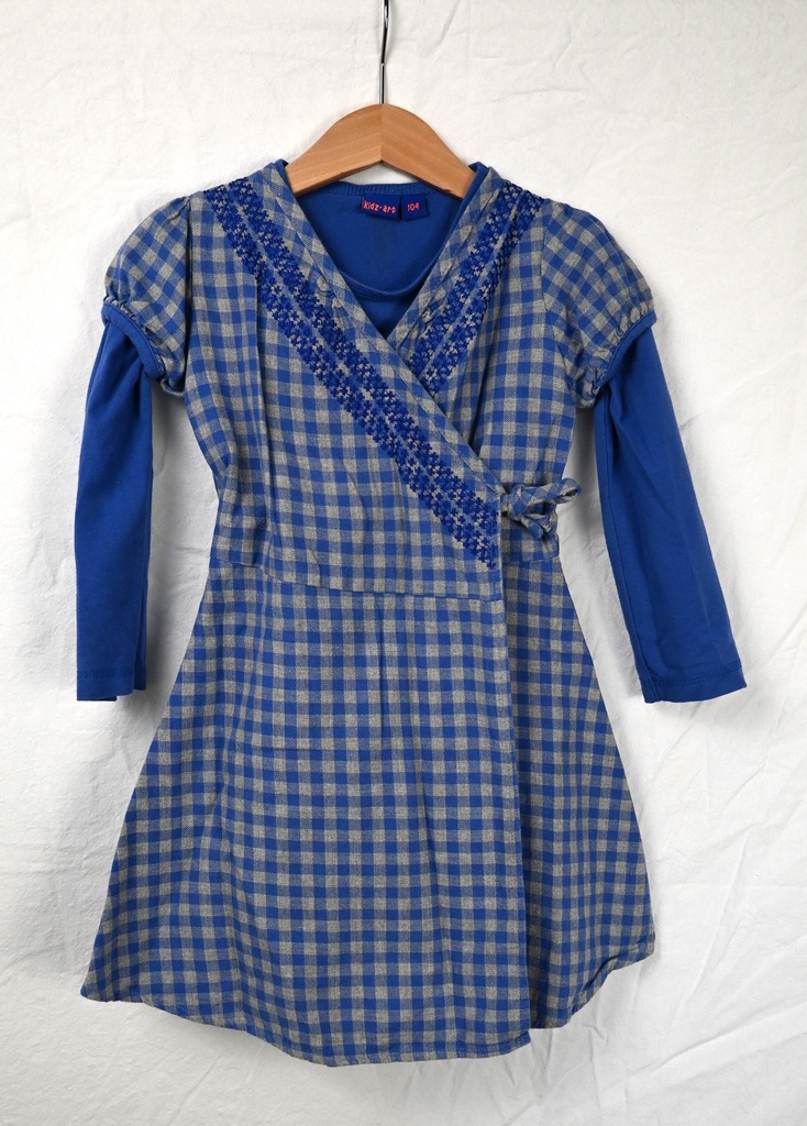 [EDK259] Jurk en bijpassende longsleeve T-shirt, Kidz-art, 4 jaar