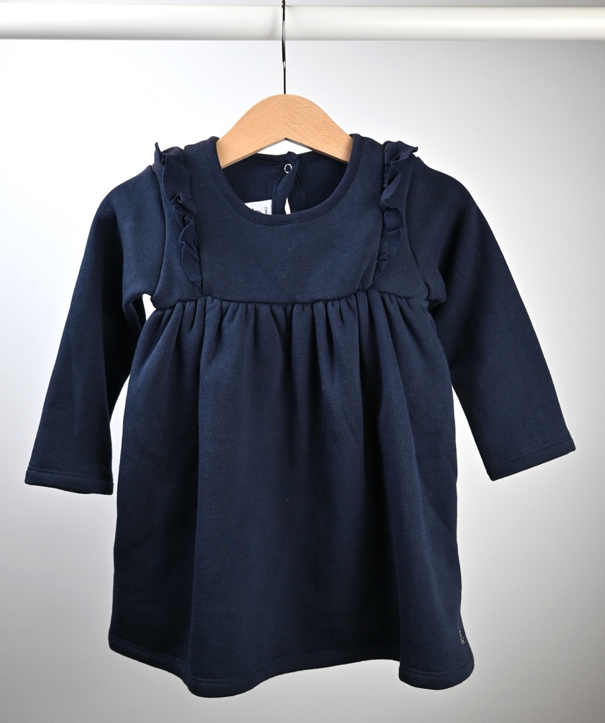 Sweaterkleedje met Fleece, Petit Bateau, 2 jaar