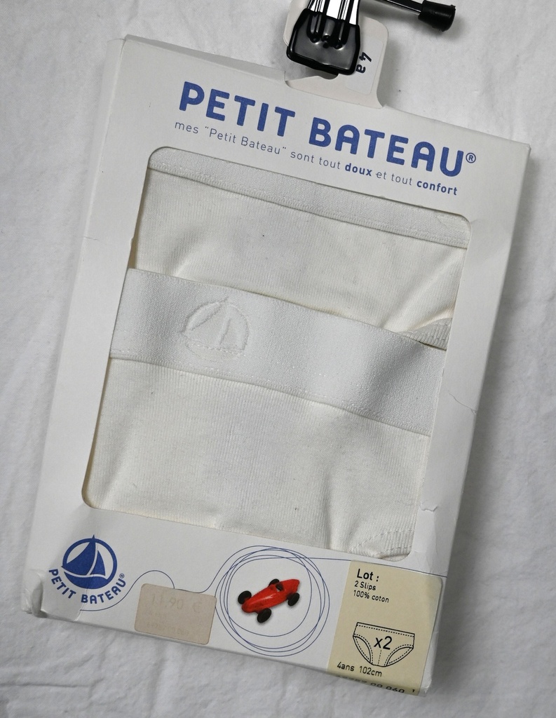 [BLE024] Set van 2 slips, Petit Bateau, 4 jaar