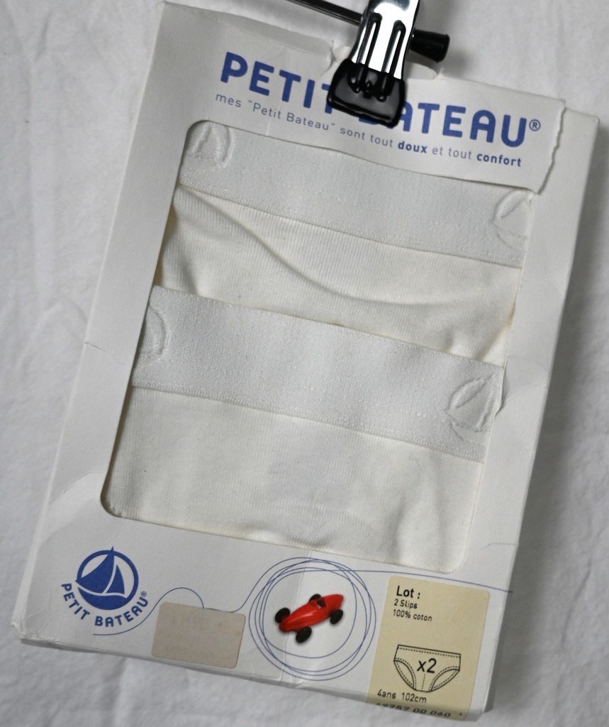 [BLE023] Set van 2 slips, Petit Bateau, 4 jaar